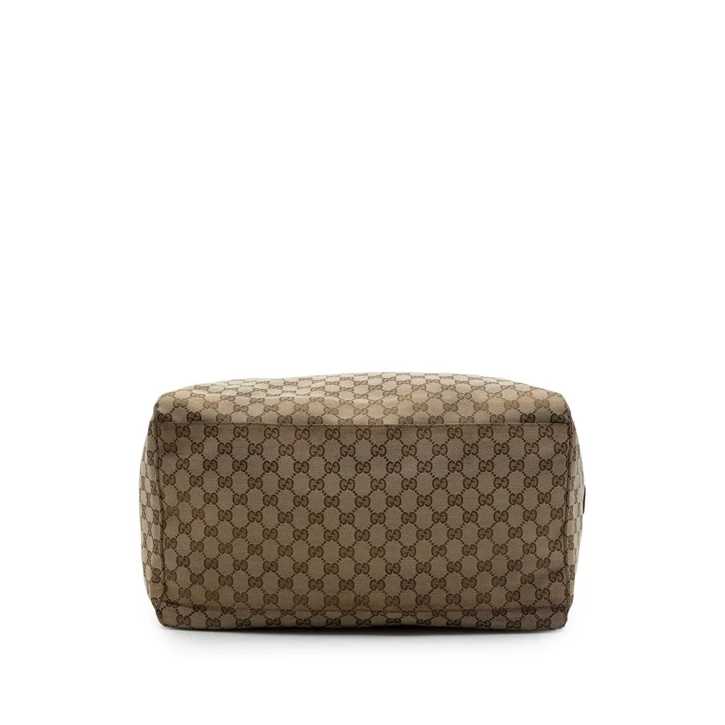Gucci GG Canvas Web Travel Bag Beige Canvas Very good - Inside View