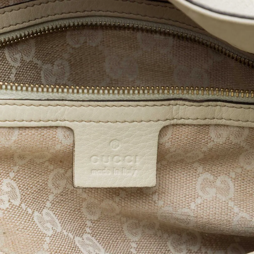 Gucci Calfskin Bamboo Diana Satchel White Leather Very good - Box View