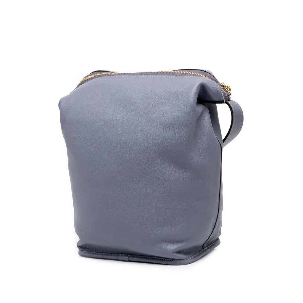 Loewe Leather Anagram Crossbody Purple Leather Good - Back View