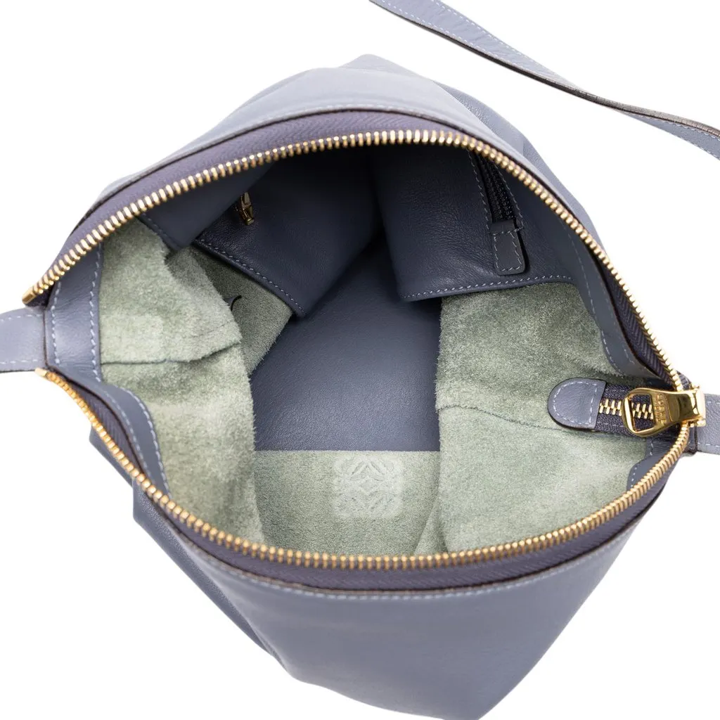 Loewe Leather Anagram Crossbody Purple Leather Good - Model View