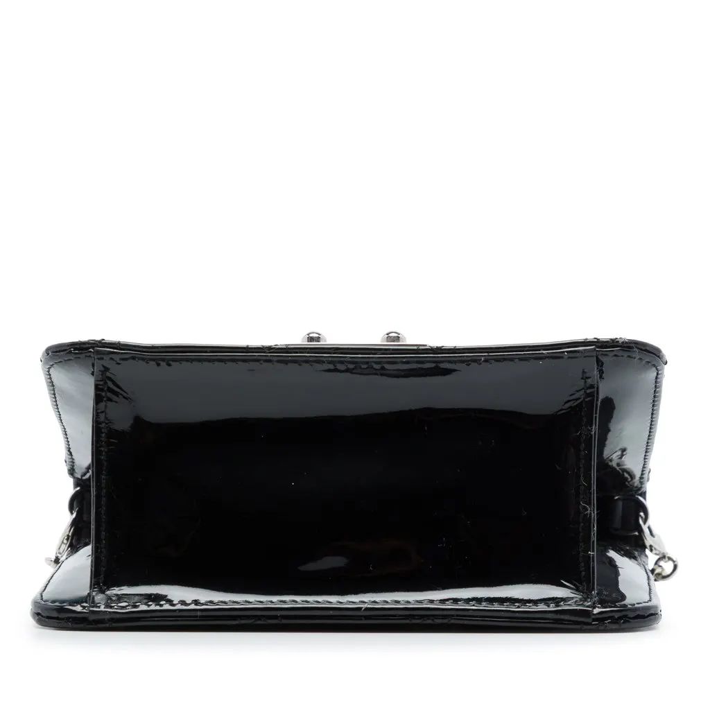 Dior Mini Patent Cannage Miss Dior Pouch Black Leather Good - Inside View