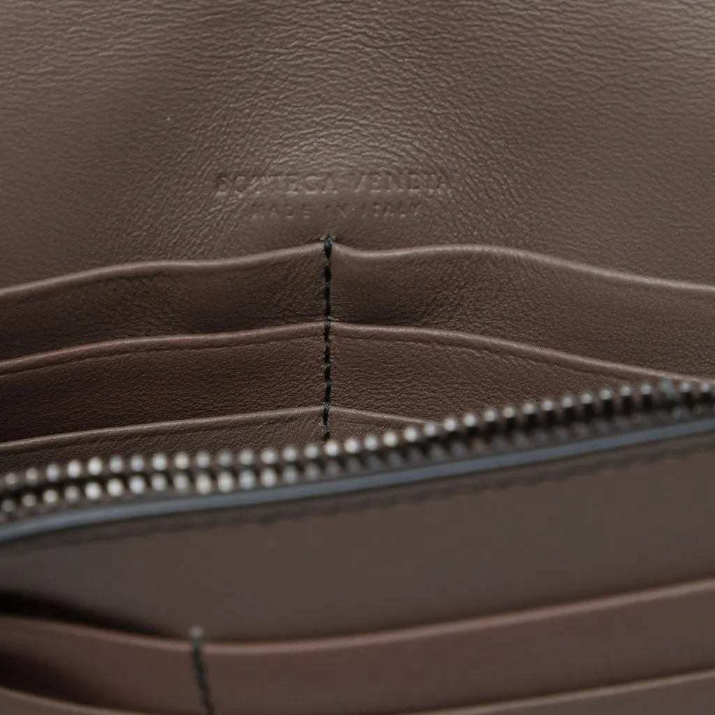 Bottega Veneta Studded Nappa Catena Wallet On Chain Brown Leather Very good - Box View