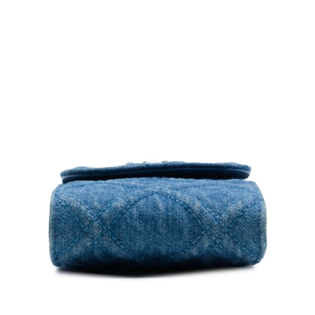 Chanel Denim 19 Phone Holder with Chain Blue Very good - Inside View