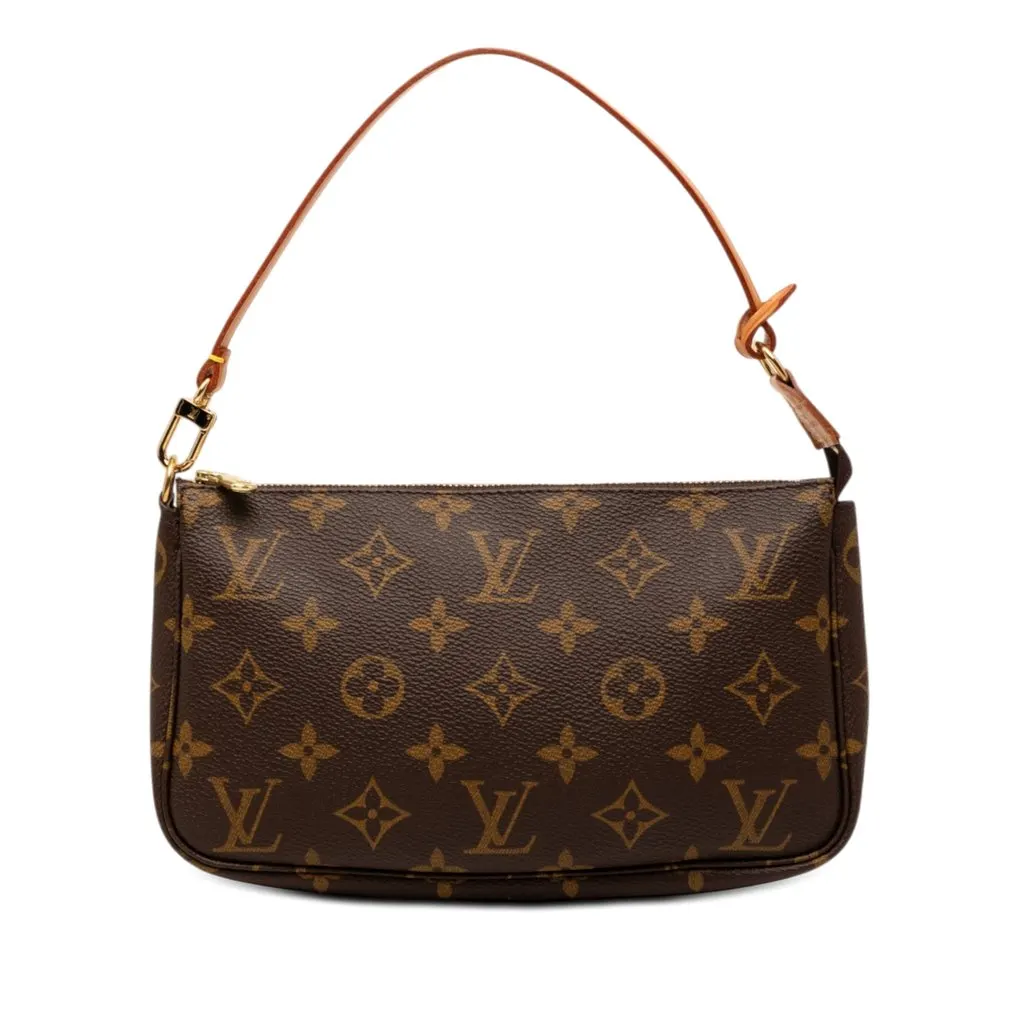 Louis Vuitton Monogram Pochette Accessoires Brown Very good - Front View