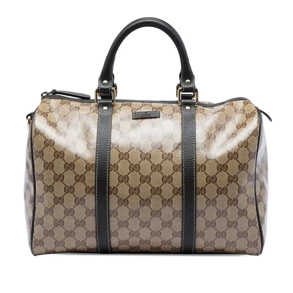 Gucci Medium GG Crystal Joy Boston Bag Beige Very good - Front View