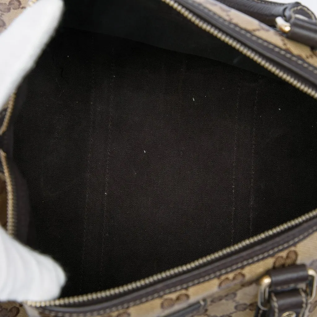 Gucci Medium GG Crystal Joy Boston Bag Beige Very good - Model View