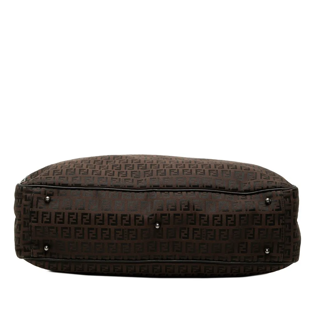 Fendi Zucchino Canvas Business Bag Brown Very good - Inside View