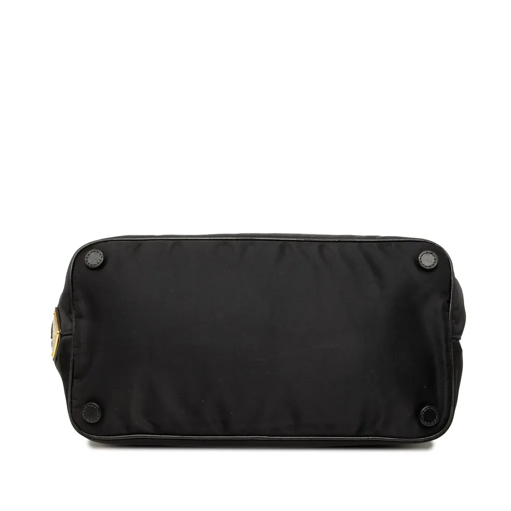 Prada Tessuto Canapa Logo Bow Satchel Black Polyamide Very good - Inside View
