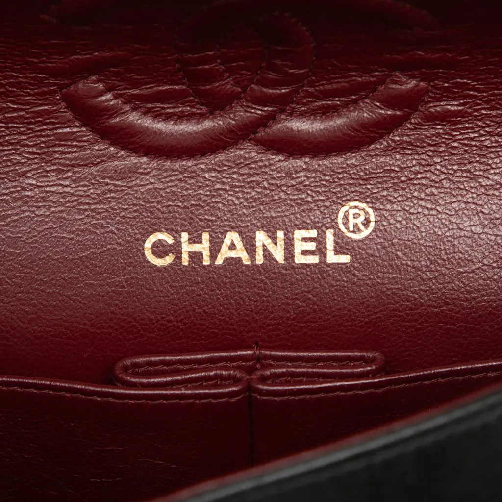 Chanel Small Classic Lambskin Double Flap Black Leather Very good - Box View