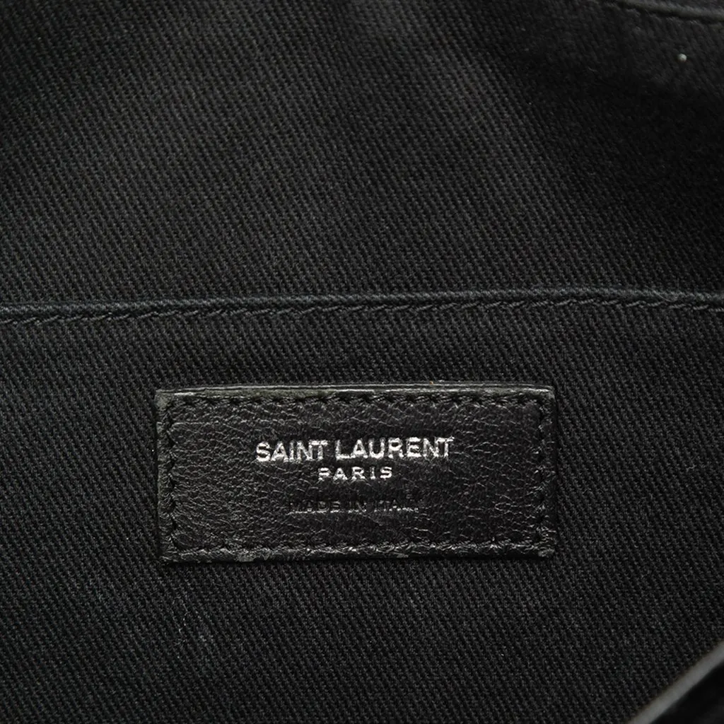 Saint Laurent Croc Embossed Sac de Jour Souple Zip North South Tote Black Leather Good - Box View