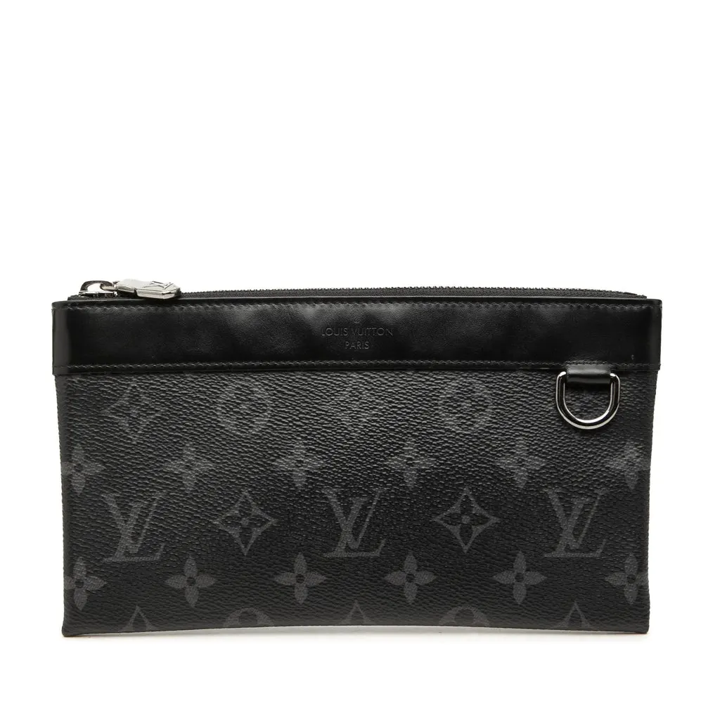 Louis Vuitton Monogram Eclipse Pochette Discovery PM Black Canvas Very good - Front View