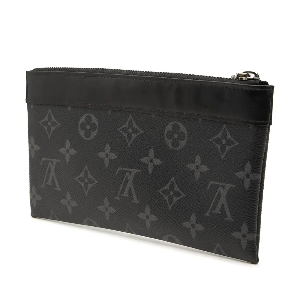 Louis Vuitton Monogram Eclipse Pochette Discovery PM Black Canvas Very good - Back View