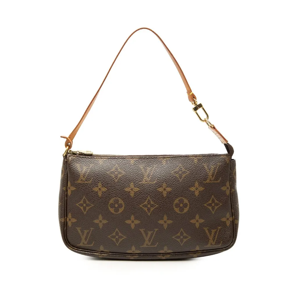 Louis Vuitton Monogram Pochette Accessoires Brown Very good - Front View