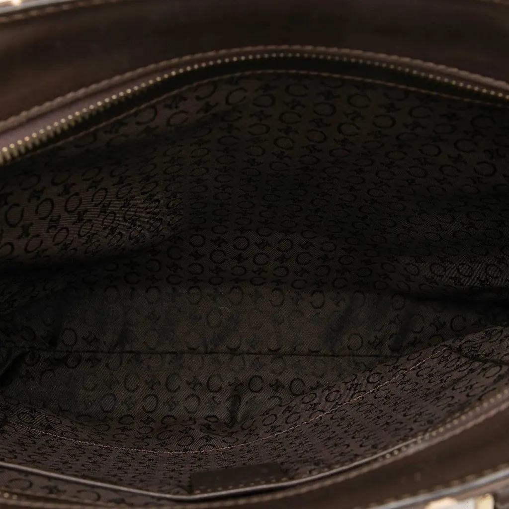 Celine C Macadam Canvas Tote Brown Canvas Very good - Model View