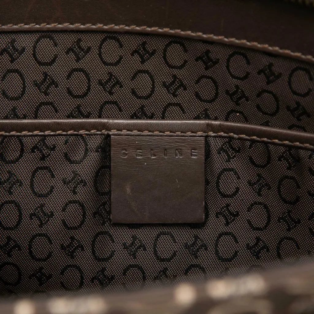 Celine C Macadam Canvas Tote Brown Canvas Very good - Box View