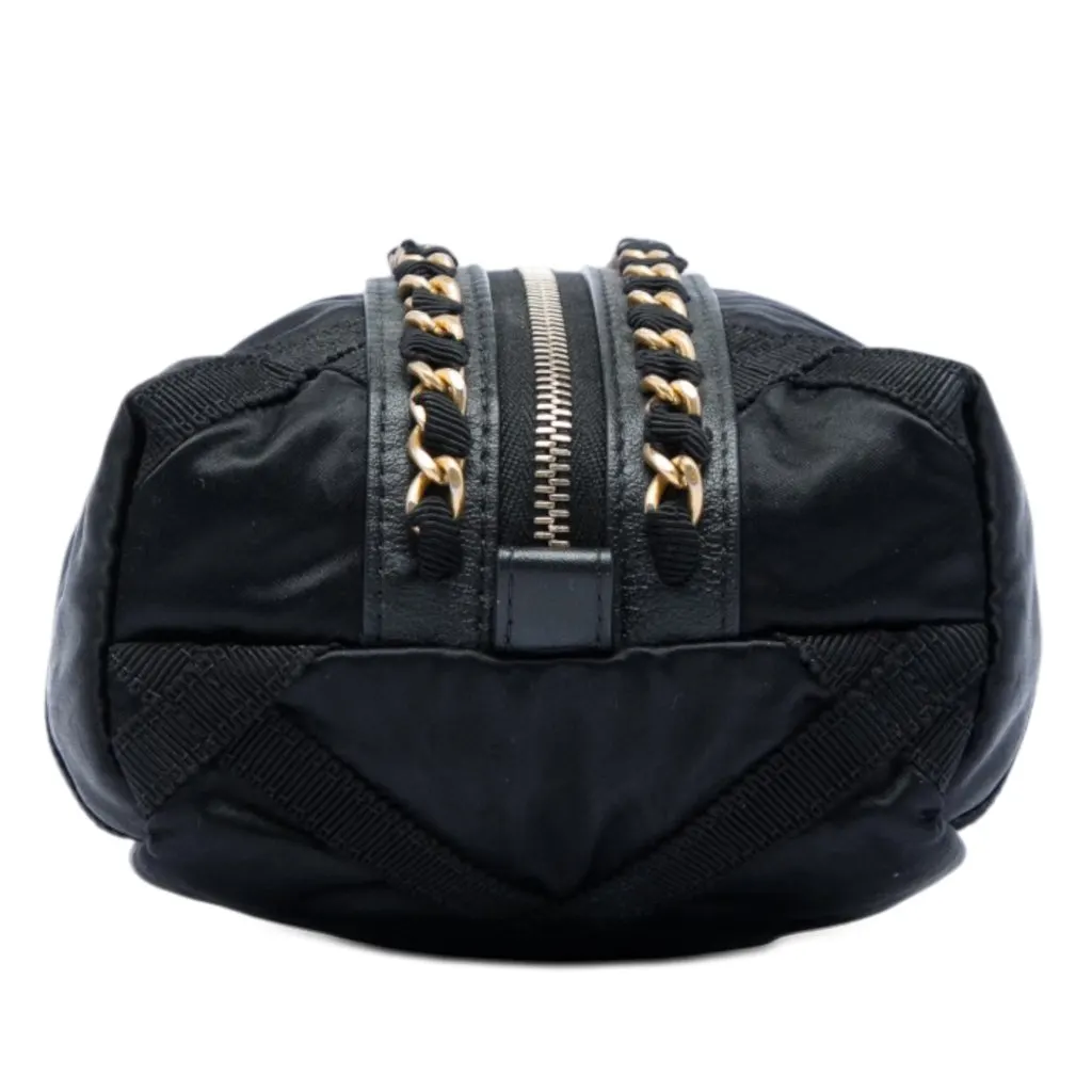 Chanel Nylon Grosgrain Lifestyle Pouch Black Polyamide Very good - Inside View