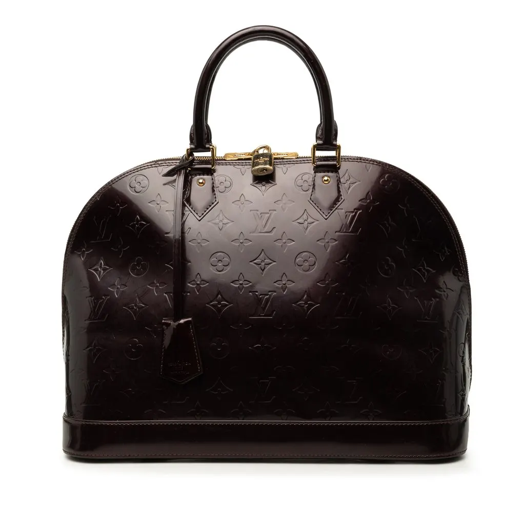 Louis Vuitton Monogram Vernis Alma GM Purple Leather Very good - Front View