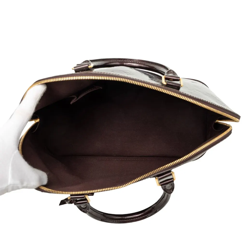 Louis Vuitton Monogram Vernis Alma GM Purple Leather Very good - Model View