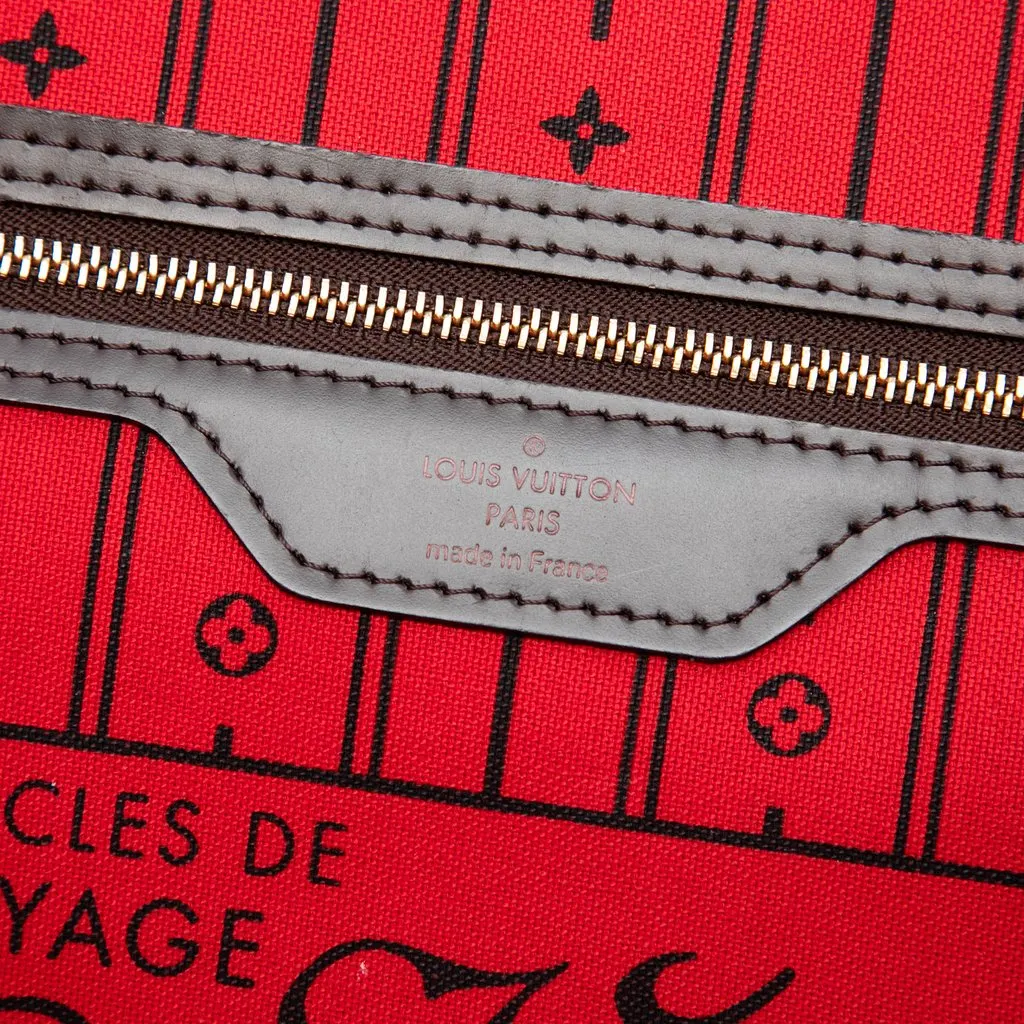 Louis Vuitton Damier Ebene Neverfull MM Brown Very good - Box View