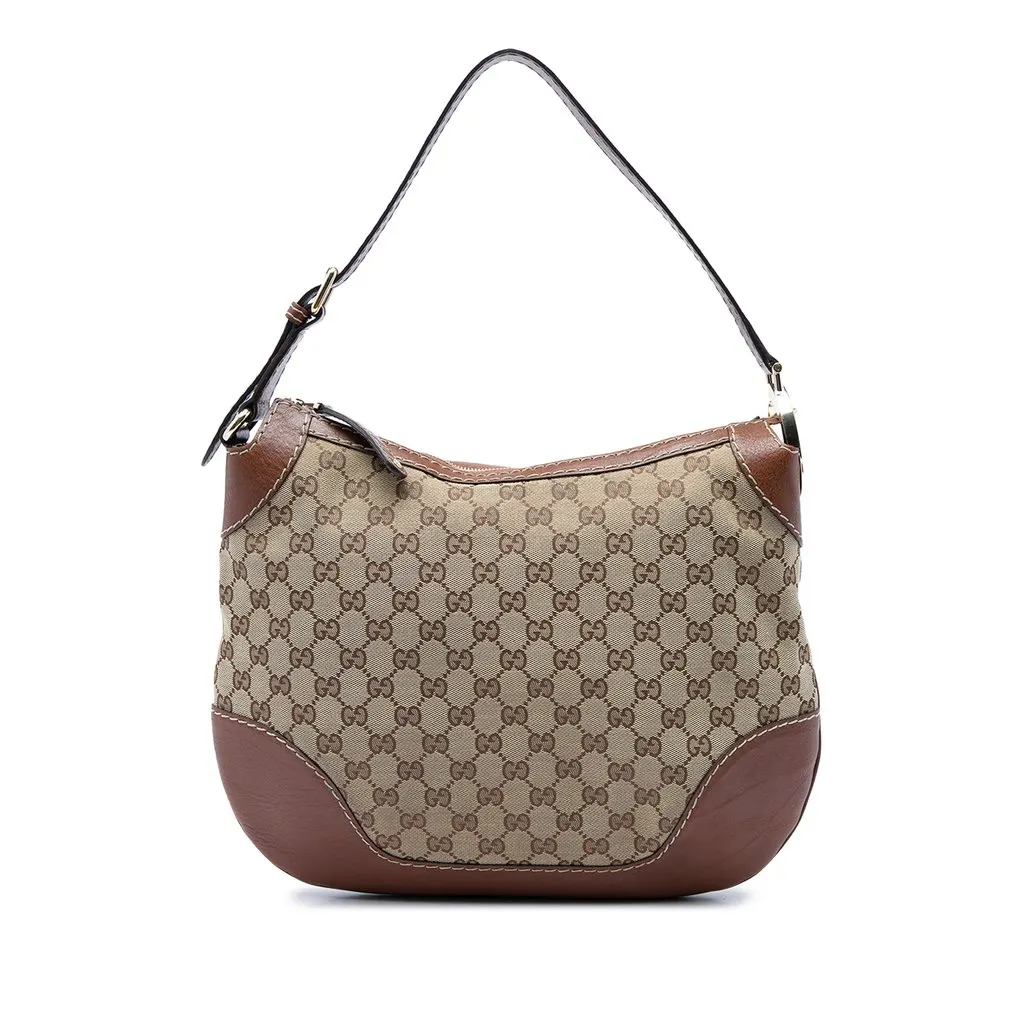 Gucci GG Canvas Charlotte Hobo Beige Canvas Very good - Front View