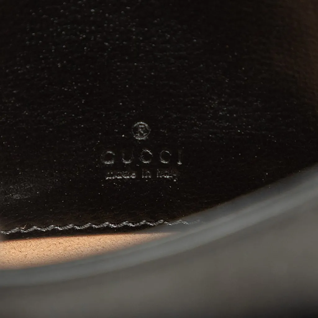 Gucci Mini Calfskin Web Horsebit 1955 Satchel Black Leather Very good - Box View