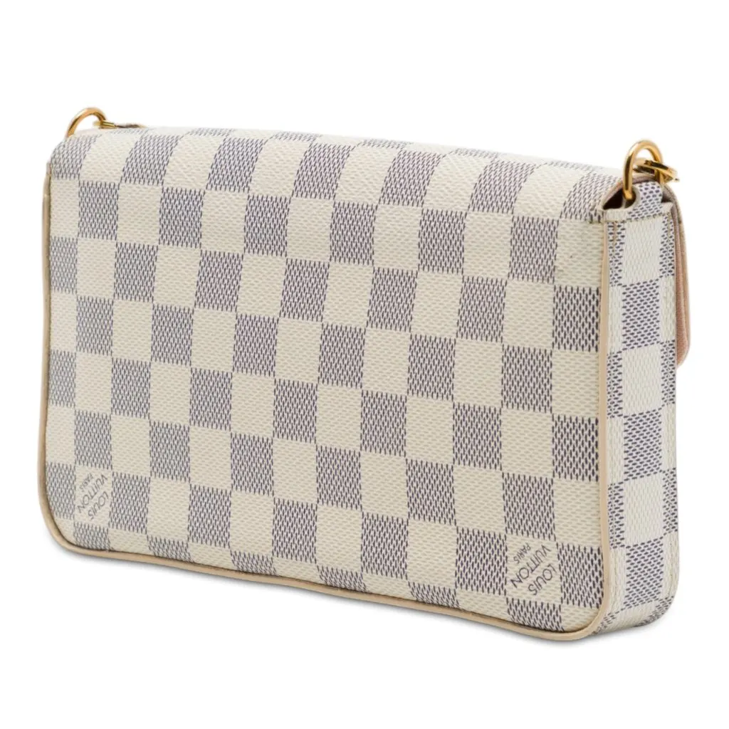 Louis Vuitton Damier Azur Pochette Felicie White Very good - Back View