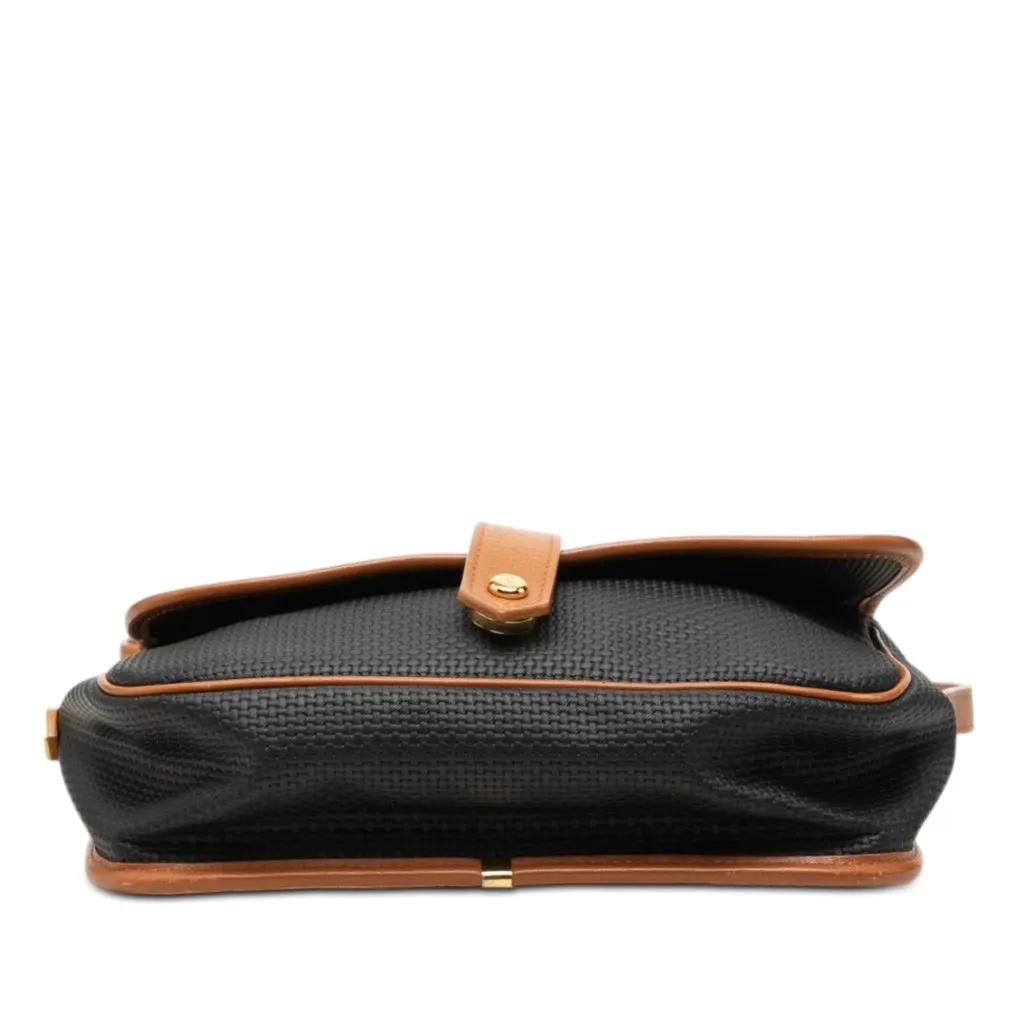 Saint Laurent Leather Trimmed Coated Canvas Crossbody Black Canvas Good - Inside View
