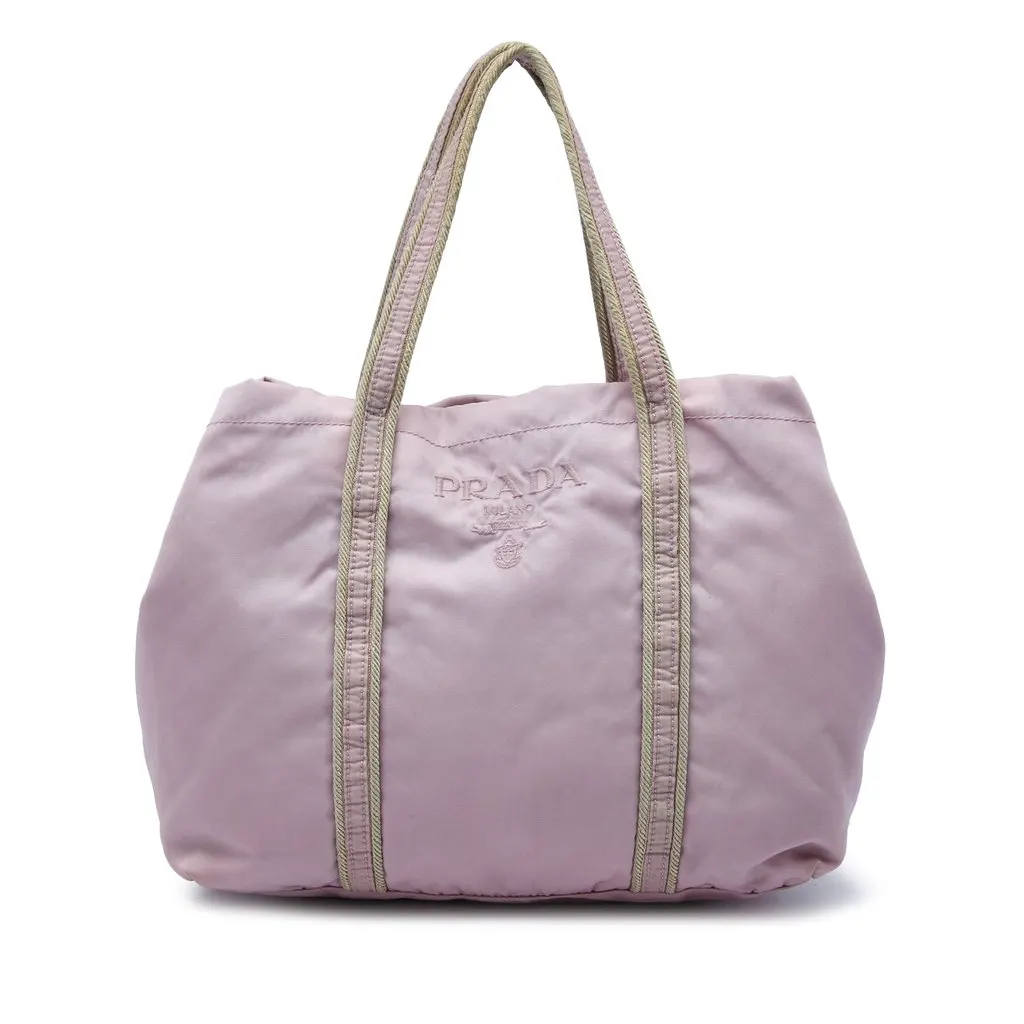 Prada Tessuto Tote Purple Polyamide Good - Front View