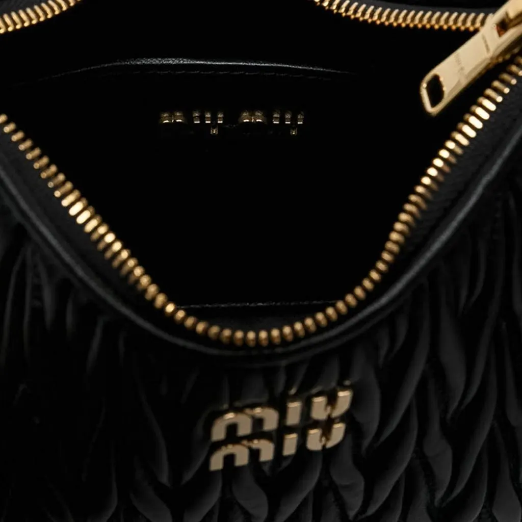 Miu Miu Matelasse Nappa Satchel Black Leather Very good - Box View