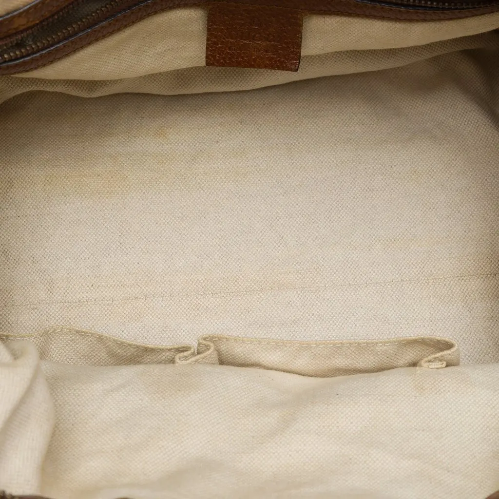 Gucci Medium Canvas Web Rania Top Handle Bag Beige Canvas Good - Model View