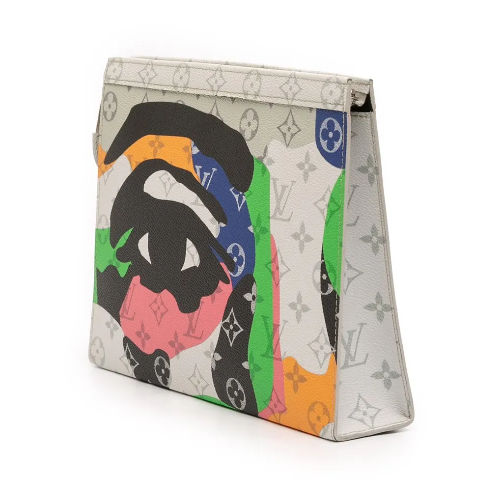 Louis Vuitton Monogram KidSuper Pochette Voyage MM White Very good - Back View