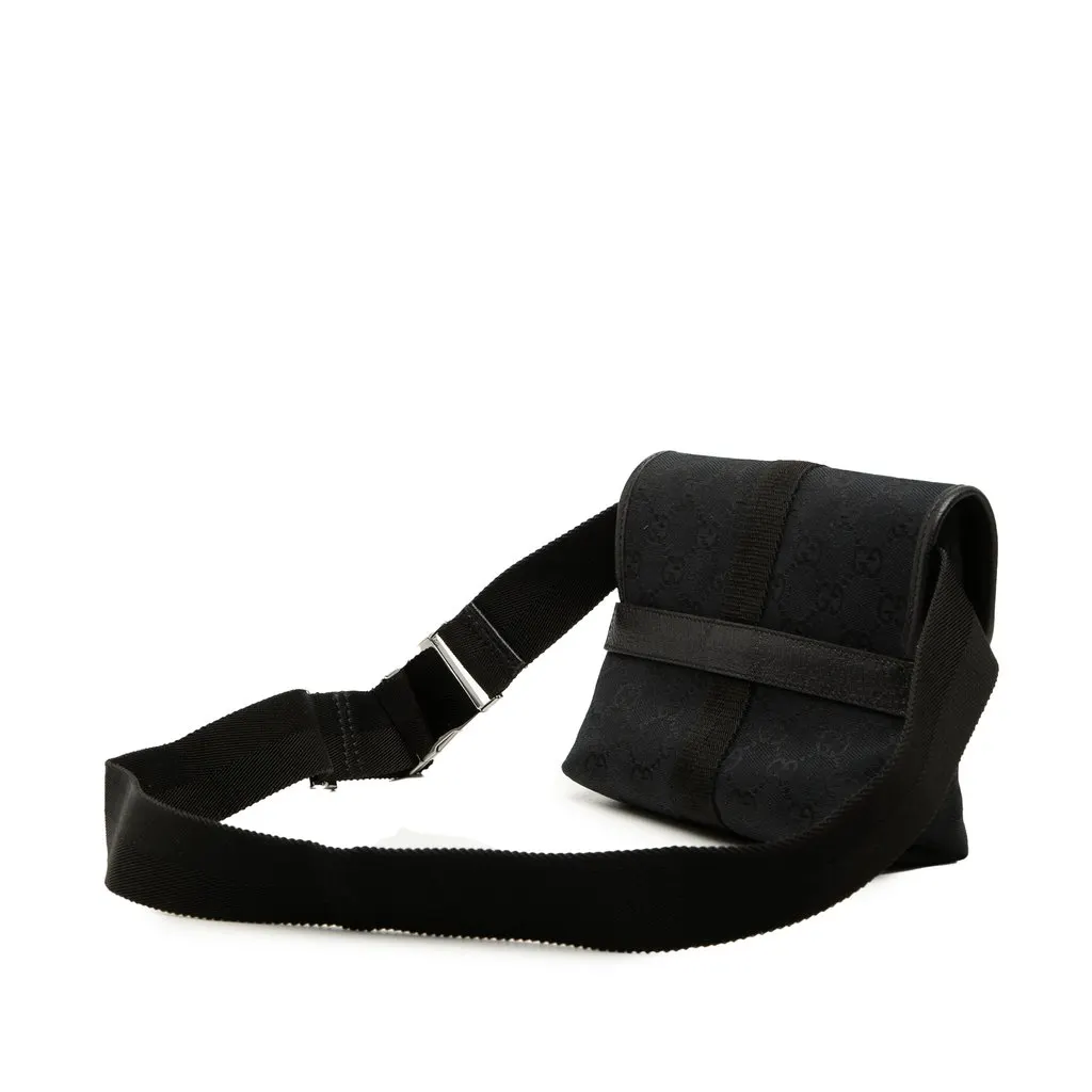 Gucci GG Canvas Belt Bag Black Very good - Back View
