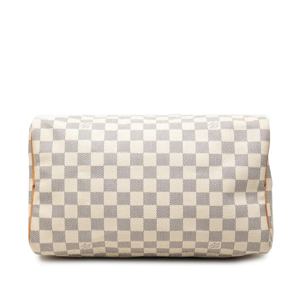 Louis Vuitton Damier Azur Speedy 30 White Canvas Good - Inside View