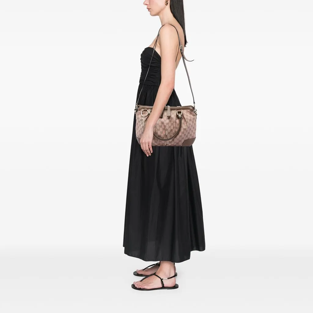Gucci GG Canvas Sukey Satchel Beige Very good - Box View