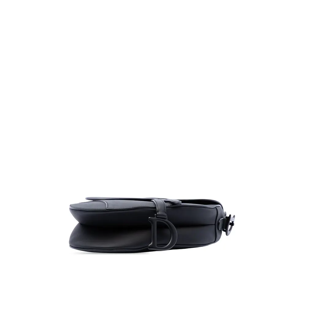 Dior Ultra Matte Calfskin Saddle Bag Black Leather Very good - Inside View