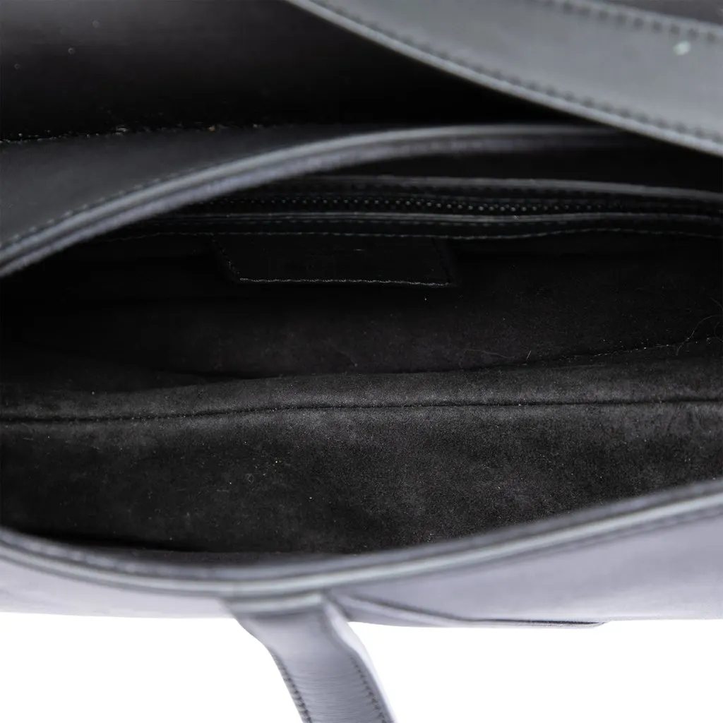 Dior Ultra Matte Calfskin Saddle Bag Black Leather Very good - Model View