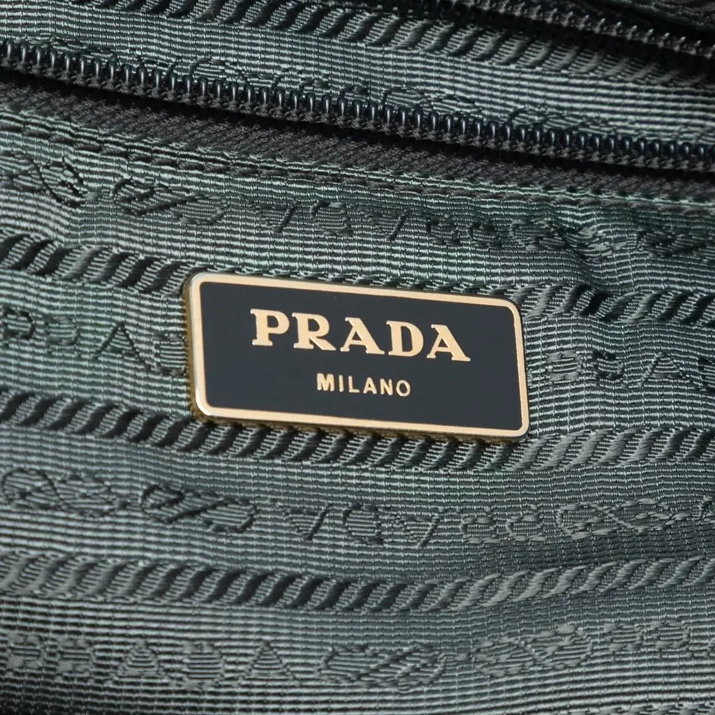 Prada Tessuto Bow Satchel Grey Polyamide Very good - Box View