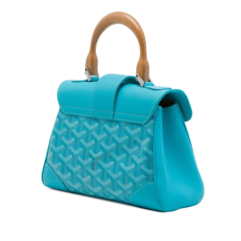 Goyard Mini Goyardine Saigon Souple Blue Very good - Back View
