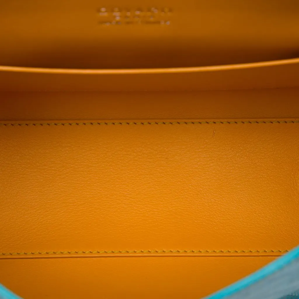 Goyard Mini Goyardine Saigon Souple Blue Very good - Model View
