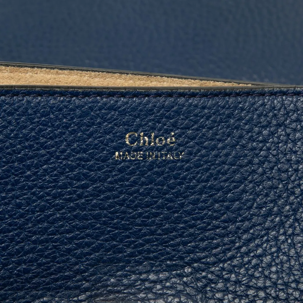 Chloé Small Leather Drew Crossbody Blue Leather Very good - Box View