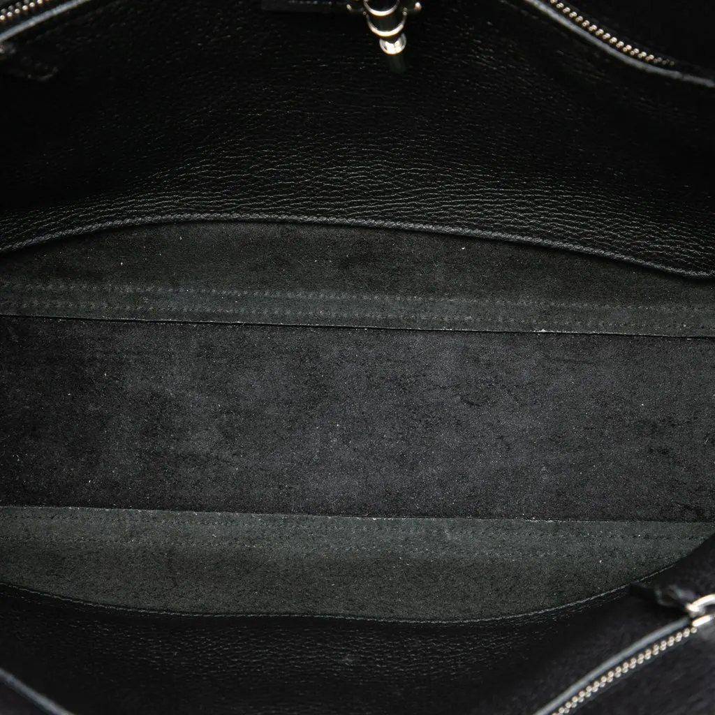 Gucci Small Grained Calfskin Soft Jackie Tote Black Leather Very good - Model View