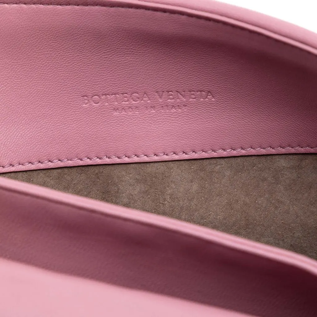 Bottega Veneta Small Nappa Intrecciato Olimpia Shoulder Bag Pink Leather Very good - Box View