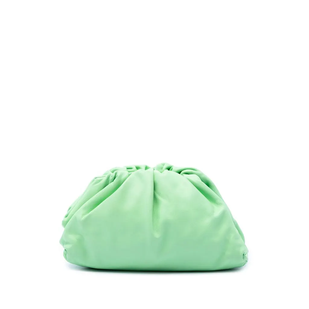 Bottega Veneta Teen Lambskin Pouch Green Large Leather