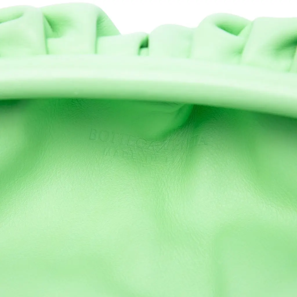 Bottega Veneta Teen Lambskin Pouch Green Leather Very good - Box View