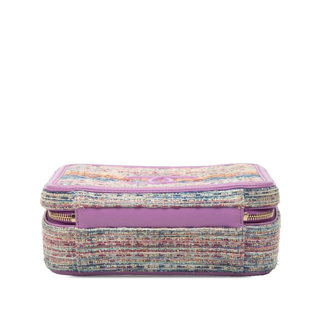 Chanel Medium Tweed CC Filigree Vanity Case Purple Very good - Inside View