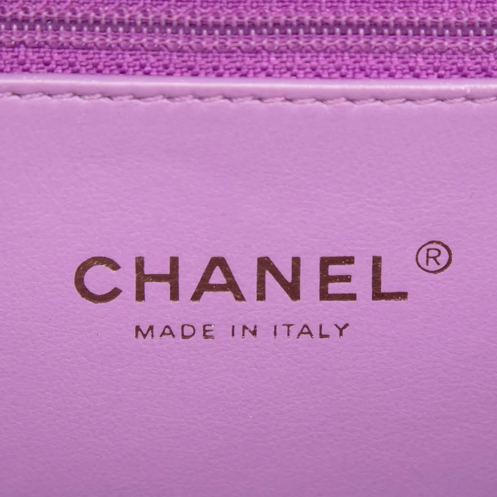 Chanel Medium Tweed CC Filigree Vanity Case Purple Very good - Box View