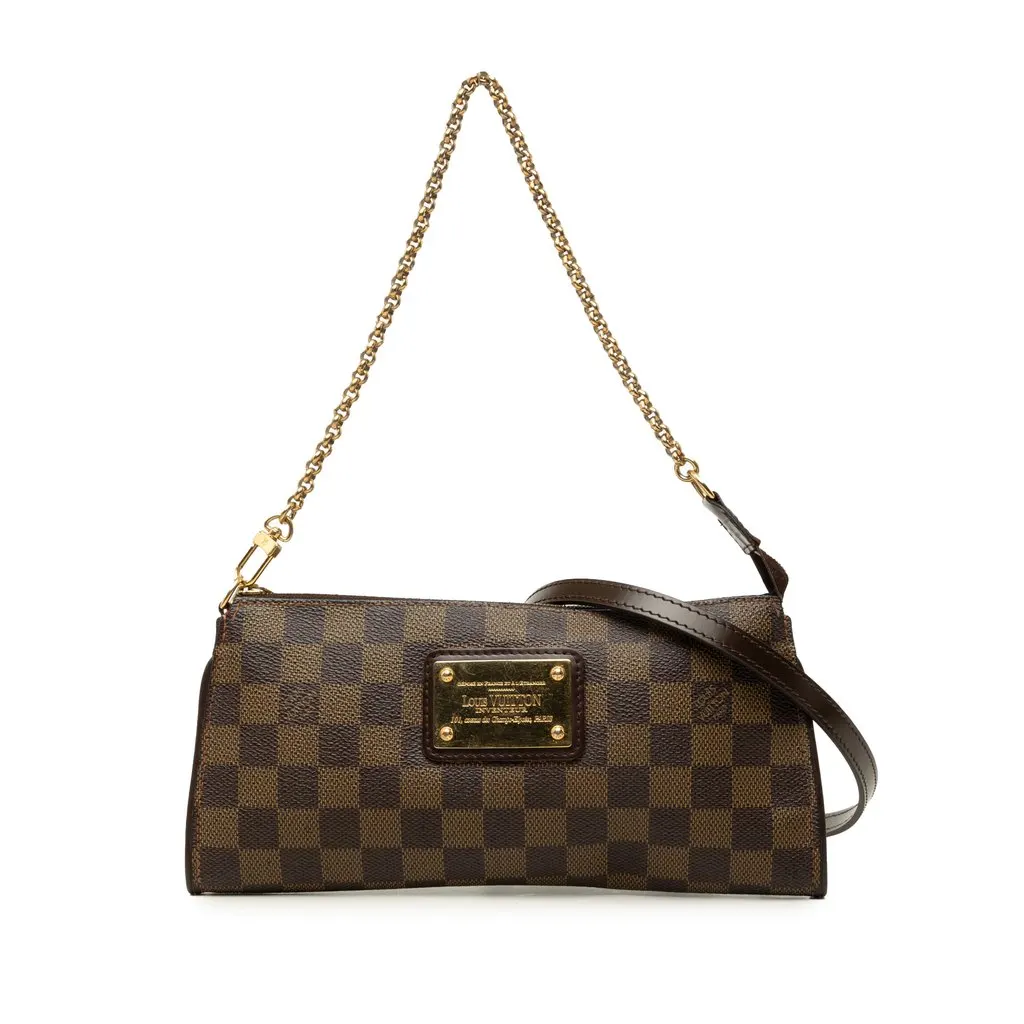 Louis Vuitton Damier Ebene Eva Brown Canvas Good - Front View