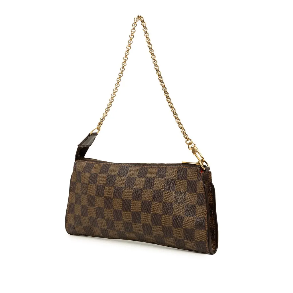 Louis Vuitton Damier Ebene Eva Brown Canvas Good - Back View