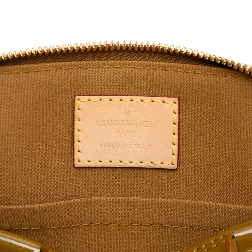 Louis Vuitton Monogram Vernis Alma BB Green Leather Very good - Box View