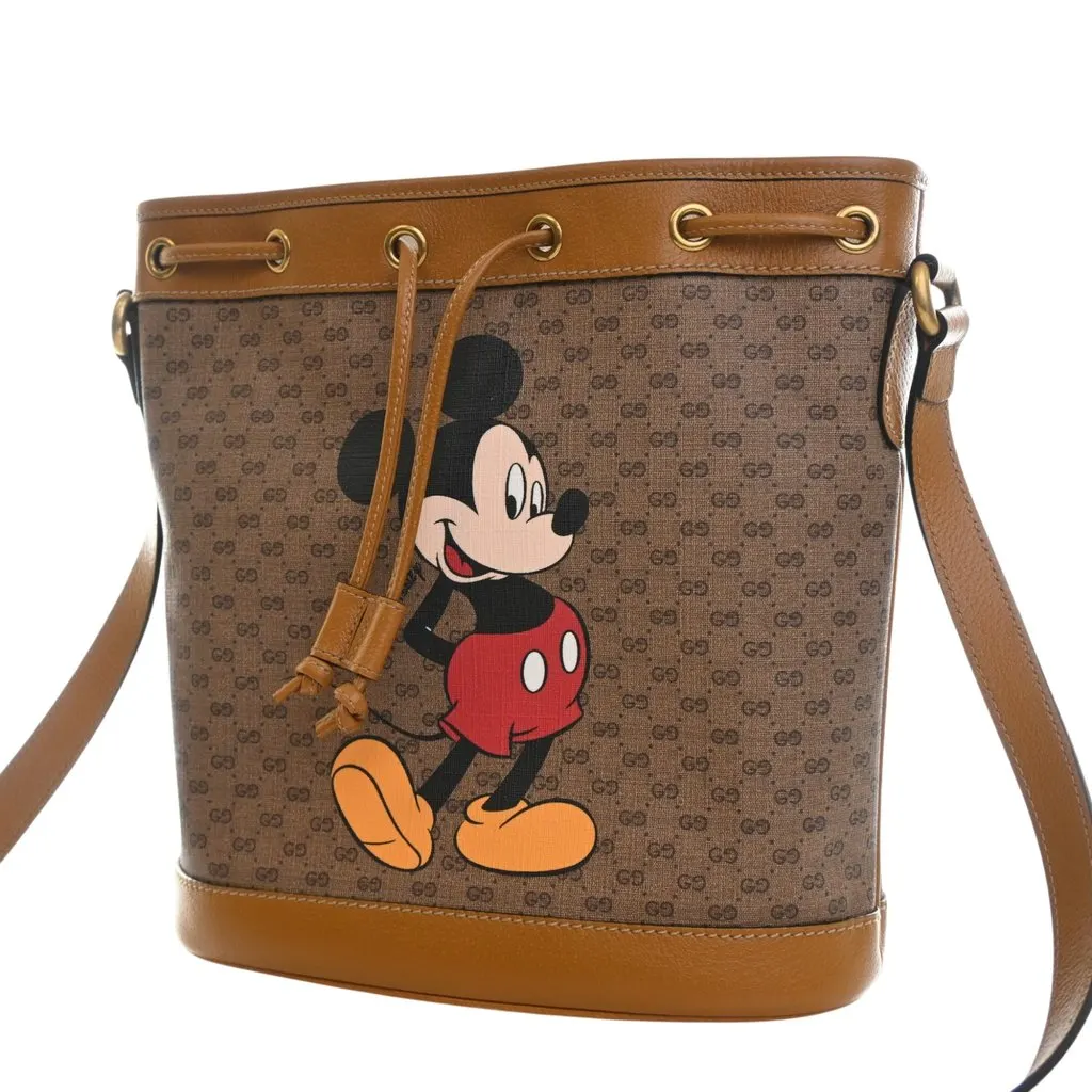 Gucci Micro GG Supreme Mickey Mouse Bucket Bag Beige Very good - Inside View